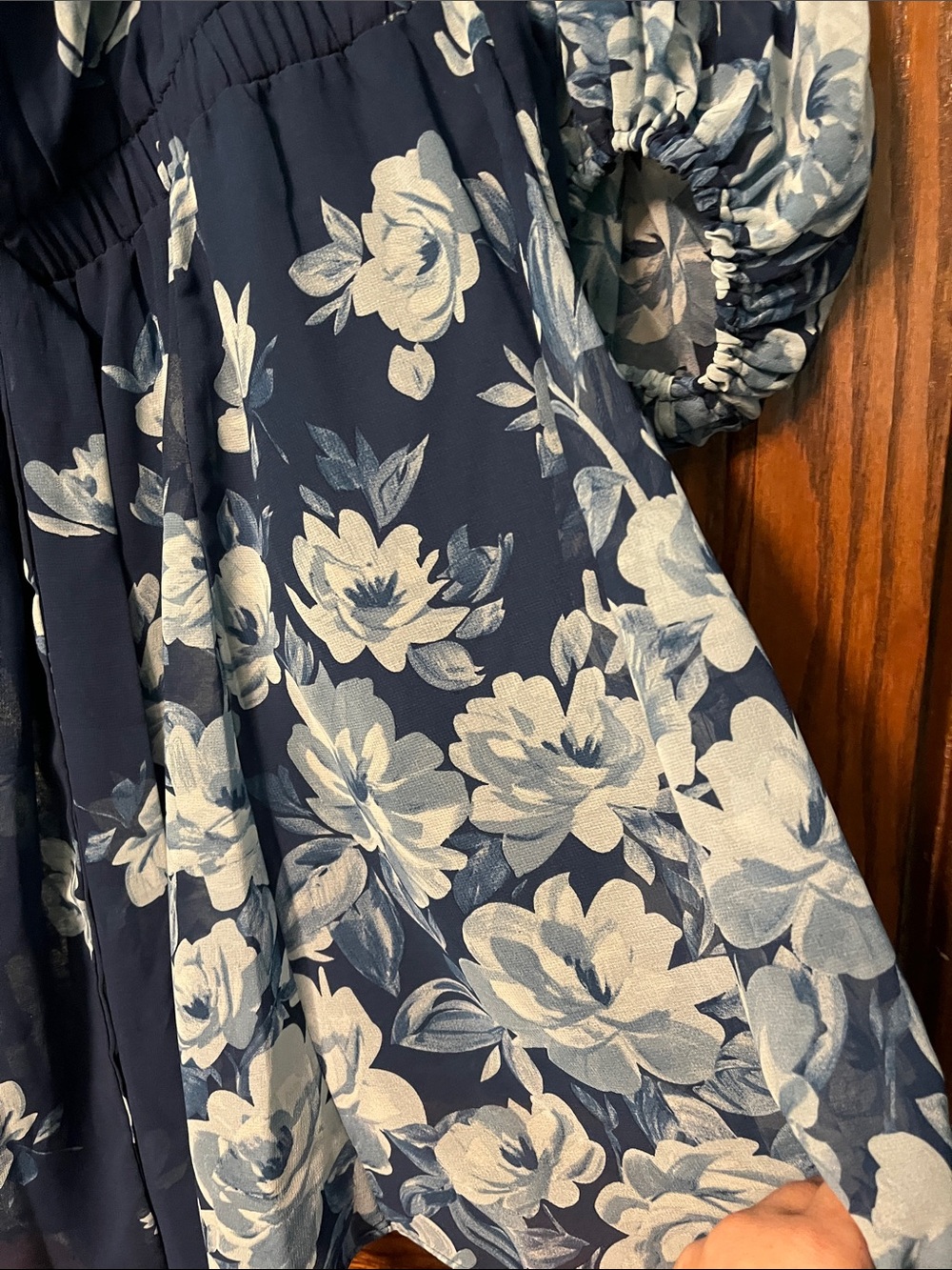 Premier Floral Navy and Light Blue Dress - Picture 7 of 8